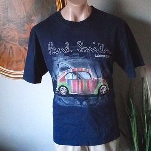 Vintage RARE Paul Smith London Signature Striped VW Bug Graphic T-Shirt. XL
